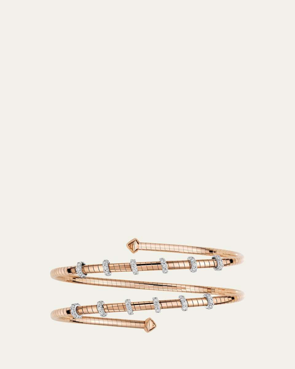 18K Rose Gold Diamond Wrap Bracelet